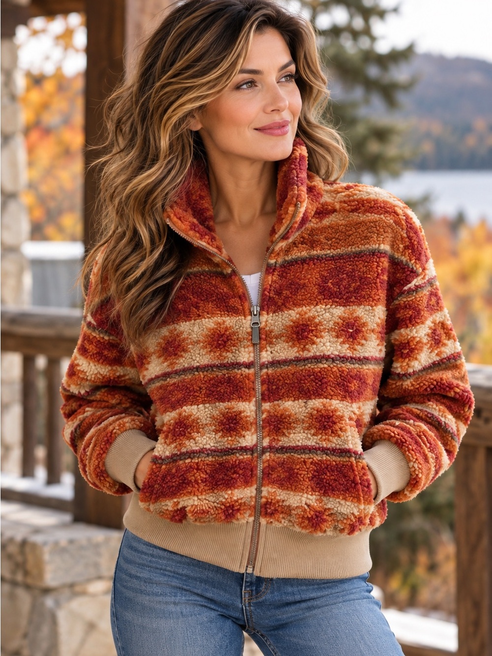 Kyodan Colorado Plush Sherpa Crop Jacket